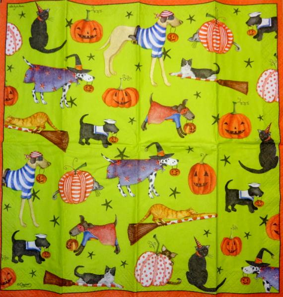 HAL-513 Halloween - 3-lagig - Caspari - Taschentuch